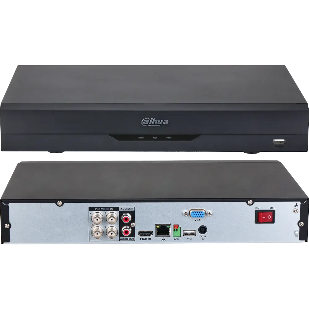 دستگاه XVR داهوا مدل DH-XVR5104H-I3-4P | چهار کانال Full HD قیمت و خرید دستگاه DVR داهوا مدل DH-XVR5104H-I3-4P - فروشگاه محصولات داهوا - نمایندگی اصلی شرکت داهوا dahua